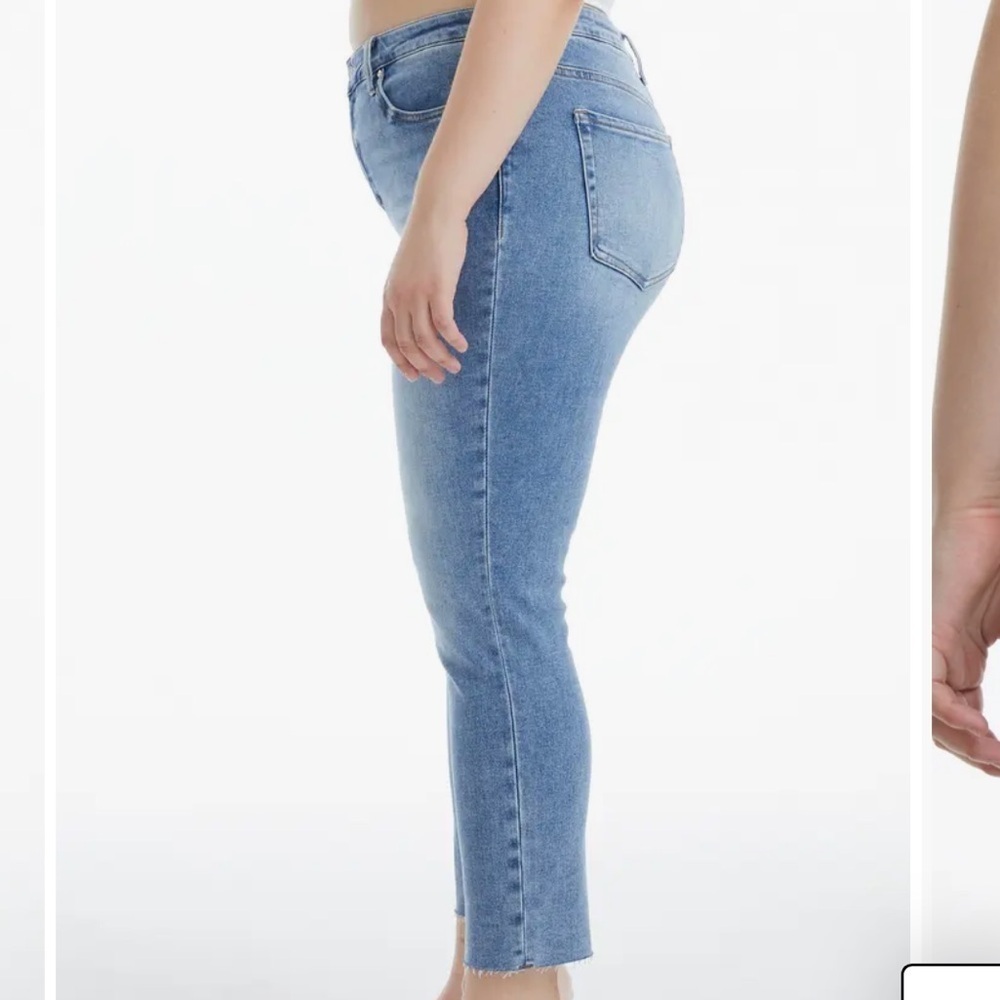 Bayeas High Rise Slim Straight Leg Jeans Medium Wash - Picture 3 of 10
